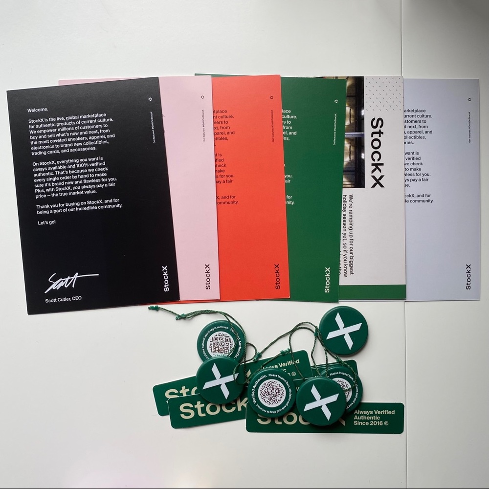 1 Set Authentic UNCUT StockX Tag, Sticker, Card - Picture 7 of 7